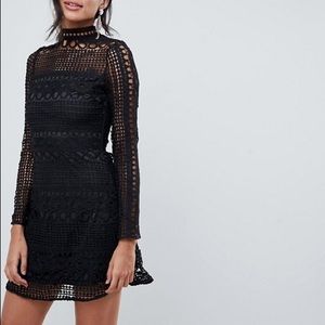 Asks Black Lace Dress